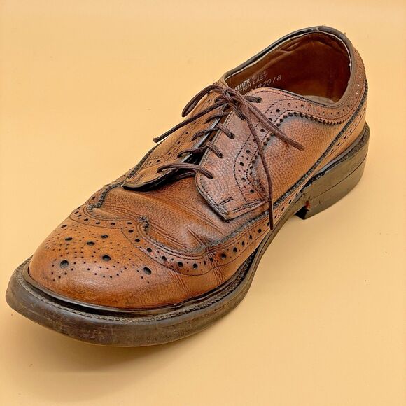 Hanover LB Sheppard Signatures Leather Wingtip Shoes Men’s 7D/B 2312 Brown Prep main image 12